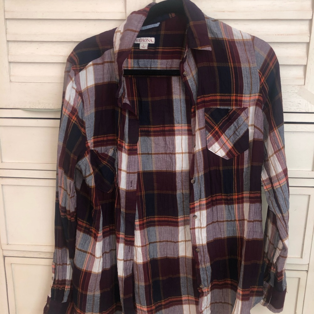 Merona Flannel Maroon